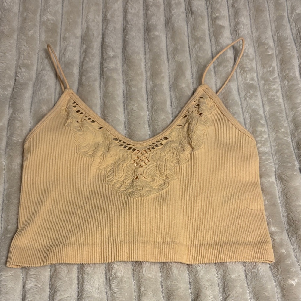 Aeropostale Lace Detail Tan Cami